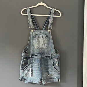 BLANKNYC Denim Overall Shorts Size 27 Waist *NWT*